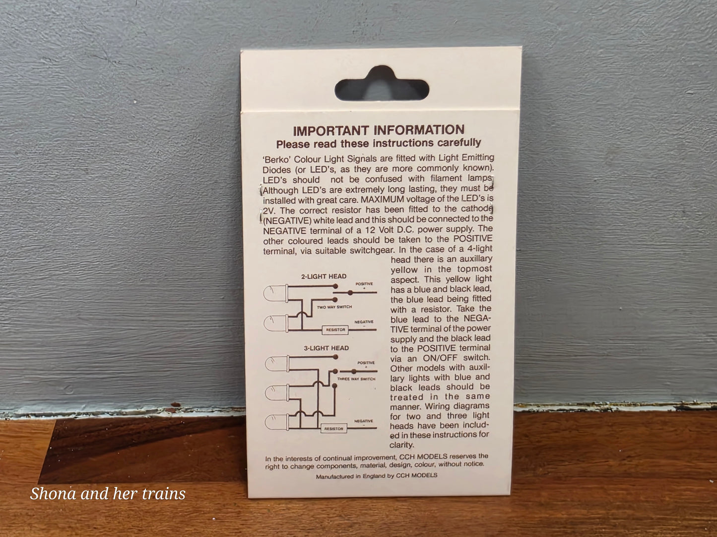 Berko OO Gauge Colour light signal