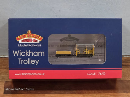 Bachmann 32-992 OO Gauge Wickham Trolley Car BR Engineers Yellow