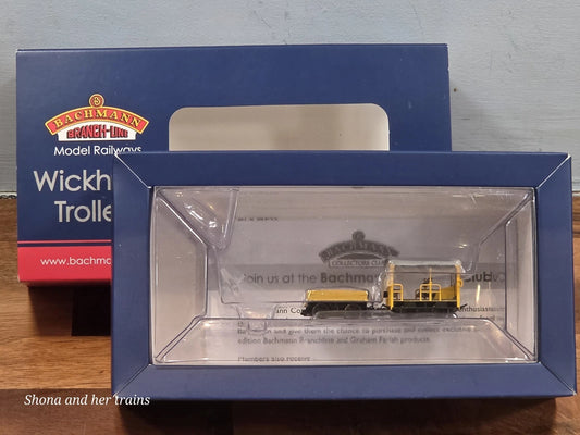 Bachmann 32-992 OO Gauge Wickham Trolley Car BR Engineers Yellow