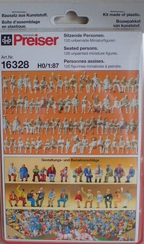 Preiser 16328 120 unpainted Miniature Figures